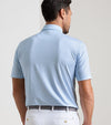 Gingham Performance Jersey Polo in Cottage Blue by Peter Millar
