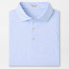 Geo Skull Performance Jersey Polo in White/Stream Blue by Peter Millar
