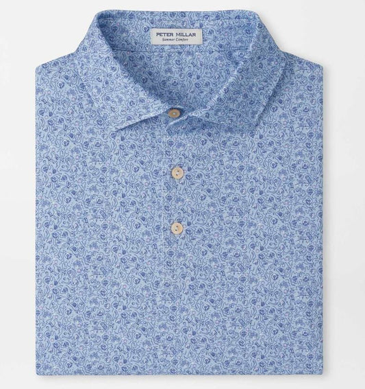 Parker Performance Jersey Polo in Stream Blue by Peter Millar