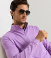 Perth Mélange Performance Quarter-Zip in Purple Iris by Peter Millar