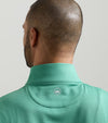 Perth Mélange Performance Quarter-Zip in Snow Pea by Peter Millar