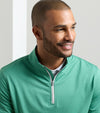Perth Mélange Performance Quarter-Zip in Snow Pea by Peter Millar