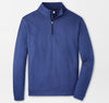 Perth Sugar Stripe Performance Quarter-Zip in Navy/Sport Navy by Peter Millar