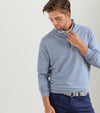 Perth Sugar Stripe Performance Quarter-Zip in Windsor Blue by Peter Millar
