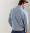 Perth Sugar Stripe Performance Quarter-Zip in Windsor Blue by Peter Millar