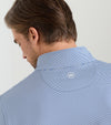 Perth Sugar Stripe Performance Quarter-Zip in Windsor Blue by Peter Millar