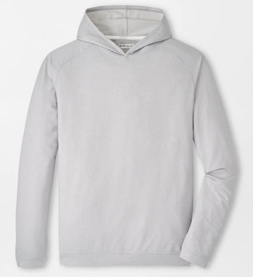 Pine Houndstooth Performance Hoodie in Gale Grey by Peter Millar