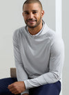 Pine Houndstooth Performance Hoodie in Gale Grey by Peter Millar