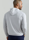 Pine Houndstooth Performance Hoodie in Gale Grey by Peter Millar
