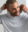 Pine Houndstooth Performance Hoodie in Gale Grey by Peter Millar