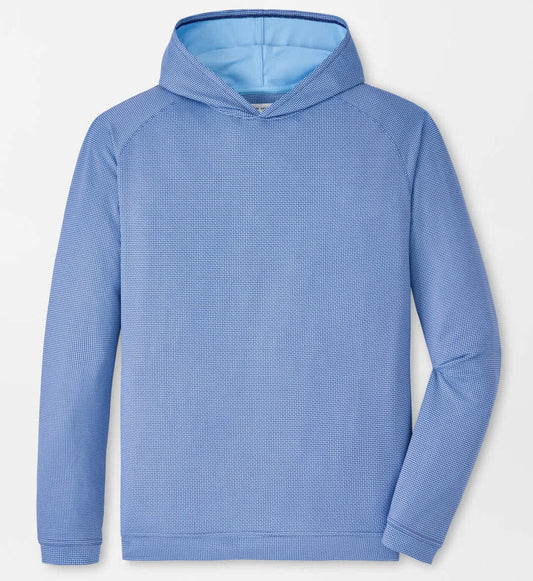 Pine Houndstooth Performance Hoodie in Sport Navy by Peter Millar