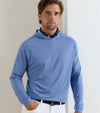 Pine Houndstooth Performance Hoodie in Sport Navy by Peter Millar