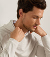 Pine Sugar Stripe Performance Hoodie in Biscuit by Peter Millar