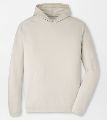 Pine Sugar Stripe Performance Hoodie in Biscuit by Peter Millar