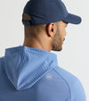 Pine Sugar Stripe Performance Hoodie in Windsor Blue by Peter Millar