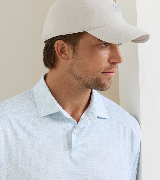 Featherweight Hoops Performance Polo in White by Peter Millar
