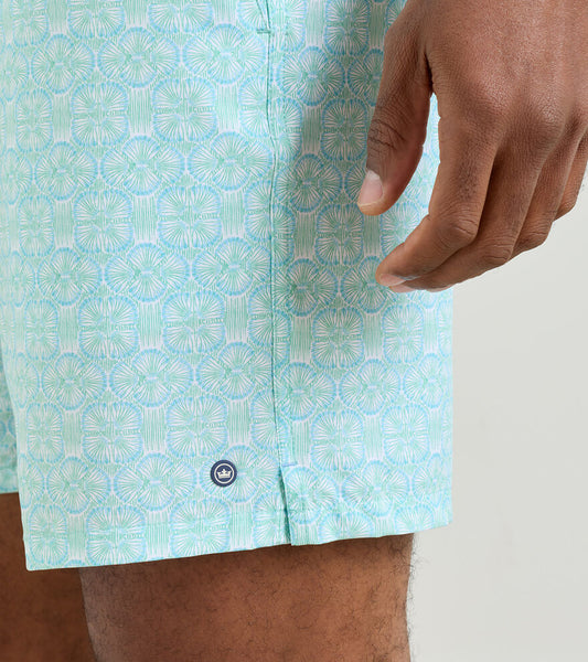 Tide Lines Swim Trunk in Rainforest by Peter Millar