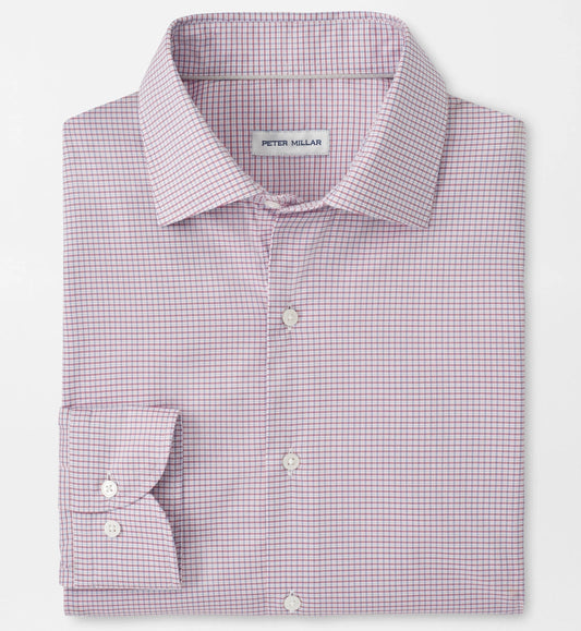 Conway Crown Lite Cotton-Stretch Sport Shirt in Chili Red by Peter Millar