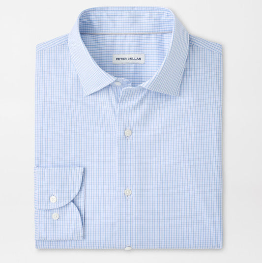 Conway Crown Lite Cotton-Stretch Sport Shirt in Light Violet by Peter Millar