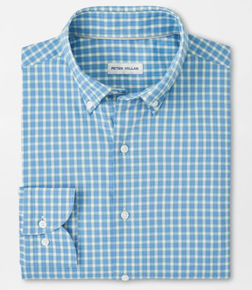 Felix Crown Lite Cotton-Stretch Sport Shirt in Bluebird by Peter Millar
