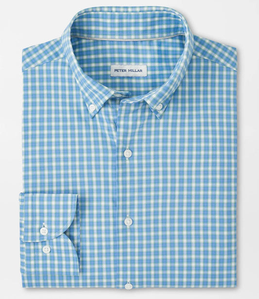 Felix Crown Lite Cotton-Stretch Sport Shirt in Bluebird by Peter Millar