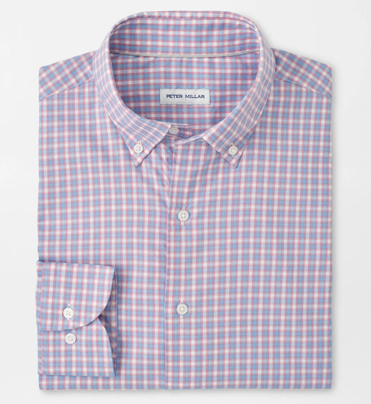 Felix Crown Lite Cotton-Stretch Sport Shirt in Chili Red by Peter Millar