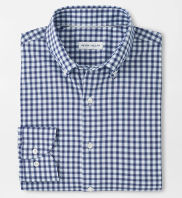 Felix Crown Lite Cotton-Stretch Sport Shirt in Navy by Peter Millar