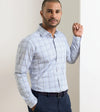 Warren Crown Lite Cotton-Stretch Sport Shirt in Cloudy Blue by Peter Millar