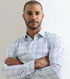 Warren Crown Lite Cotton-Stretch Sport Shirt in Cloudy Blue by Peter Millar
