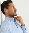Calvin Crown Lite Cotton-Stretch Sport Shirt in Cottage Blue by Peter Millar