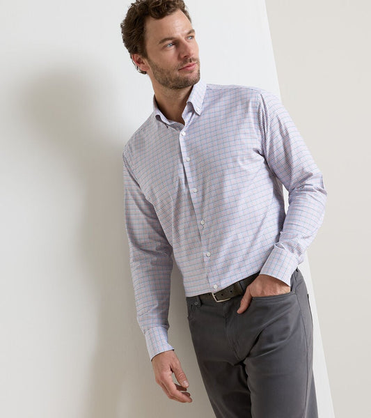 Casey Performance Twill Sport Shirt in Navy by Peter Millar