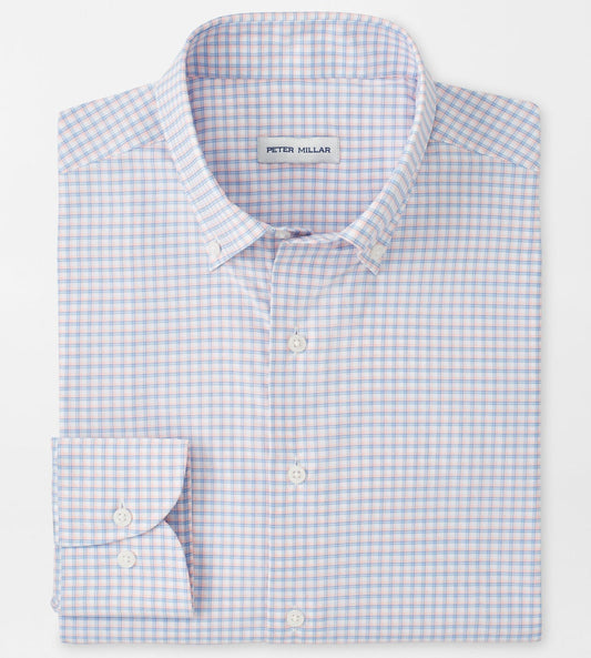 Gregory Performance Twill Sport Shirt in Cosmic Peach by Peter Millar