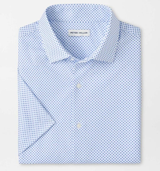 Cecil Performance Poplin Sport Shirt in Cloudy Blue by Peter Millar