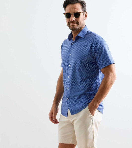 Jackson Performance Poplin Sport Shirt in Windsor Blue by Peter Millar