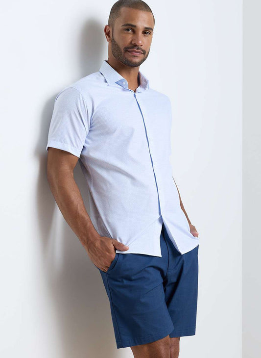 Baldwin Performance Poplin Sport Shirt in Cottage Blue by Peter Millar