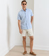 Coastal Stripe Cotton Lyocell Sport Shirt in Bluebird by Peter Millar