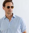 Coastal Stripe Cotton Lyocell Sport Shirt in Bluebird by Peter Millar