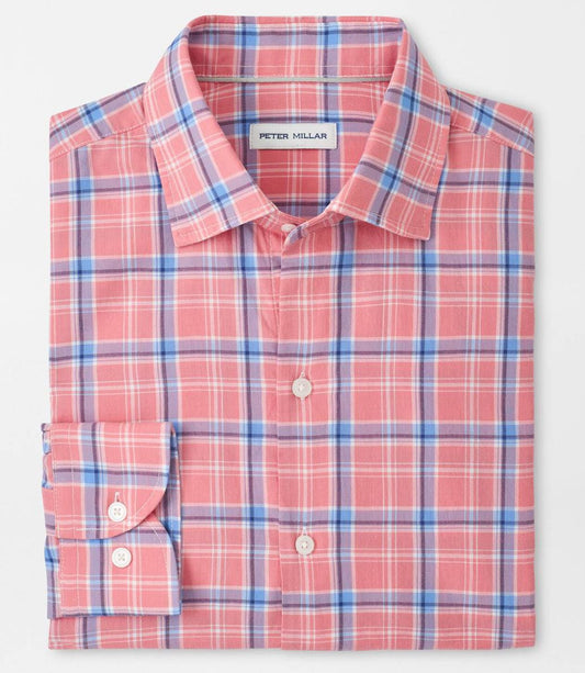 Triton Cotton Lyocell Sport Shirt in Venetian Pink by Peter Millar