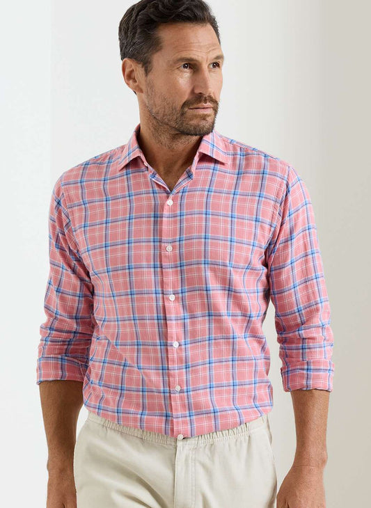 Triton Cotton Lyocell Sport Shirt in Venetian Pink by Peter Millar