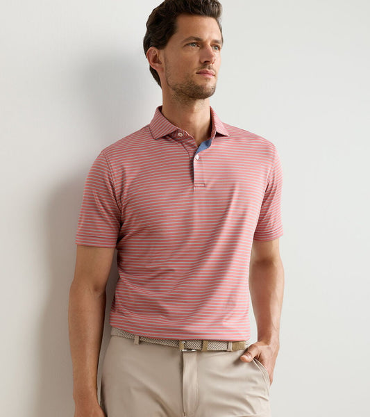 Keynote Performance Jersey Polo in Faded Scarlet by Peter Millar