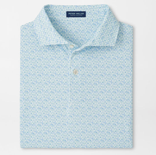 Wood Fired Performance Jersey Polo in White by Peter Millar