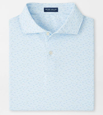 Soprano Waves Performance Jersey Polo in Blue Brisk by Peter Millar