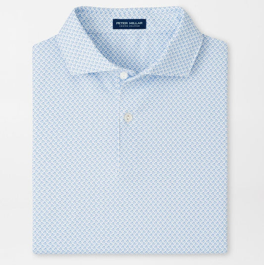 Mayfield Performance Jersey Polo in White by Peter Millar