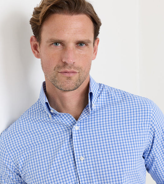Bienville Performance Poplin Sport Shirt in Dusk Blue by Peter Millar