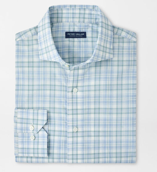 Tropea Italian Poplin Sport Shirt in Light Willow by Peter Millar