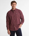 Bank Regular Long-Sleeved Shirt in Dark Bordeaux by Barbour