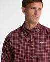 Bank Regular Long-Sleeved Shirt in Dark Bordeaux by Barbour