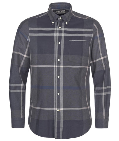 Dunoon Tailored Fit Shirt in Graphite by Barbour