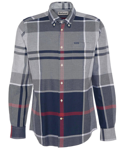 Dunoon Tailored Fit Shirt in Blue Granite by Barbour