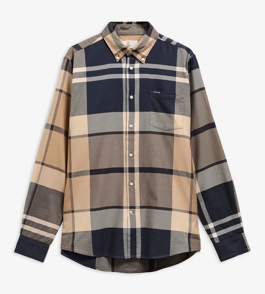Dunoon Tailored Long-Sleeved Shirt in Birchwood Dress Tartan by Barbour
